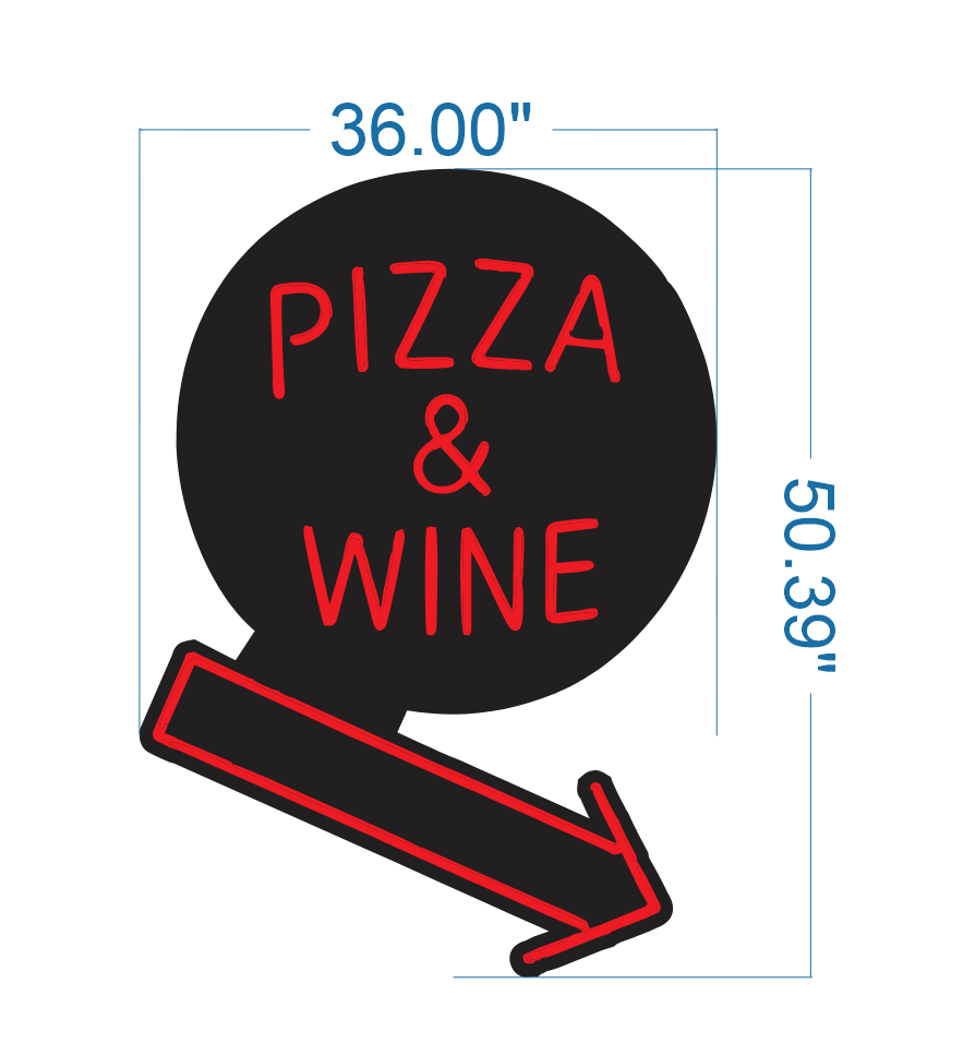 Bar and Wine outdoor hanging sign - CityNeon