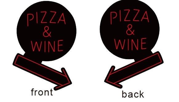 Bar and Wine outdoor hanging sign - CityNeon