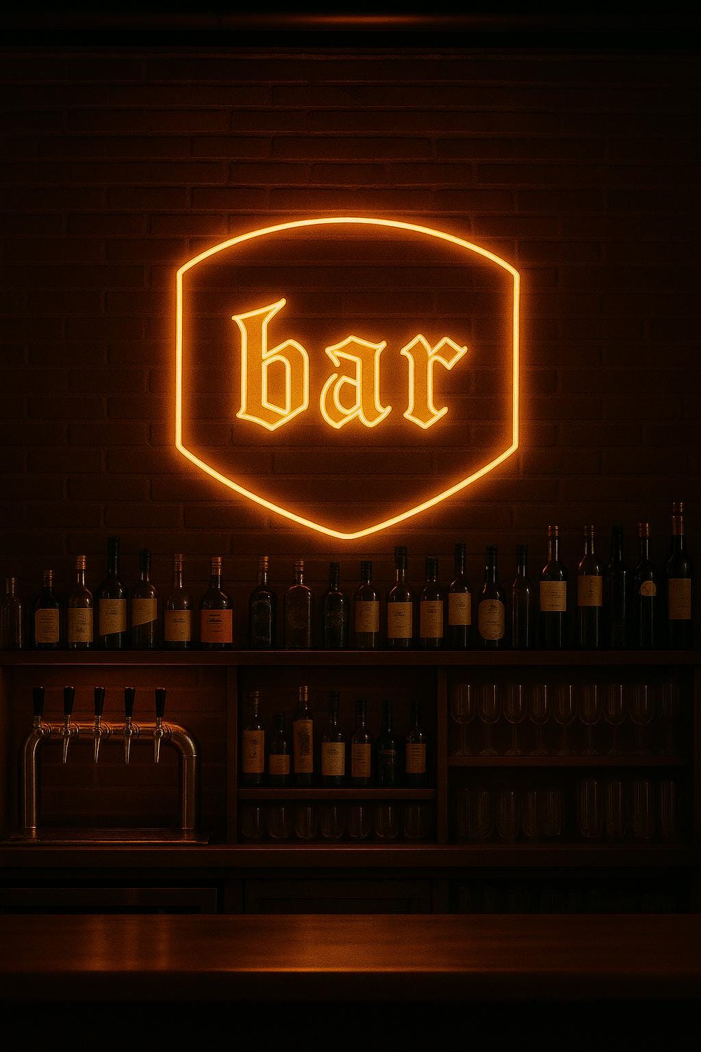 Bar Neon Sign – LED Acrylic Bar Sign for Home, Kitchen, Coffee & Wine Bar Decor – Rustic Illuminated Party Wall Light - CityNeon