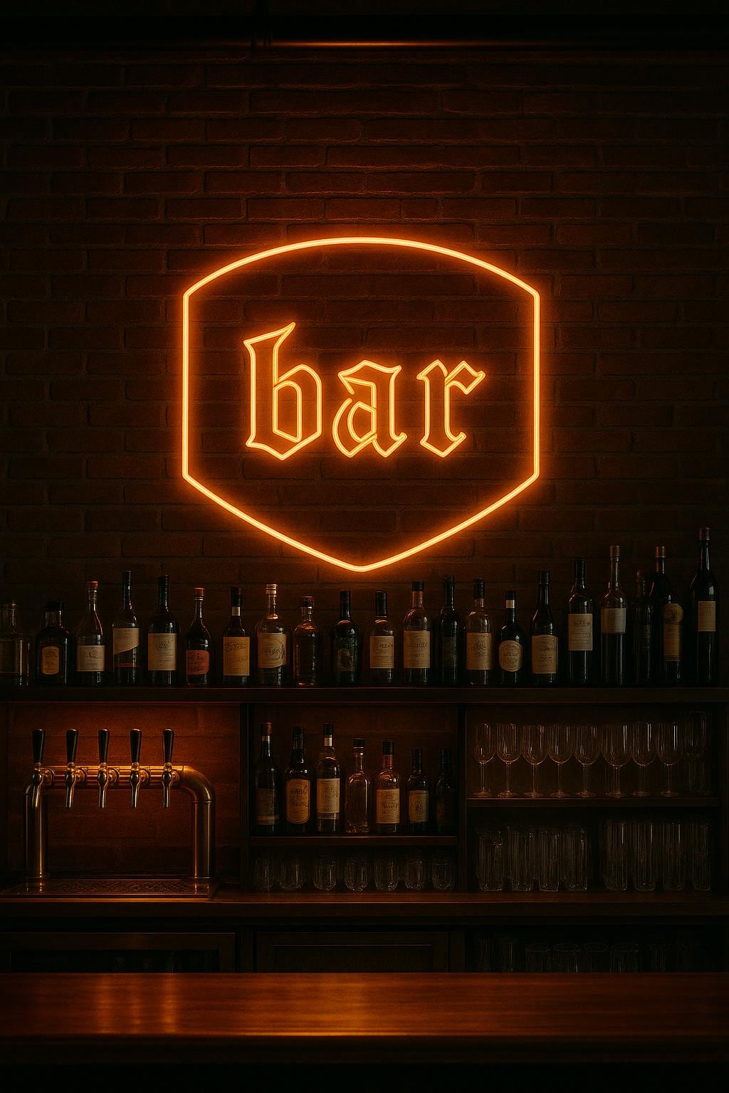 Bar Neon Sign – LED Acrylic Bar Sign for Home, Kitchen, Coffee & Wine Bar Decor – Rustic Illuminated Party Wall Light - CityNeon