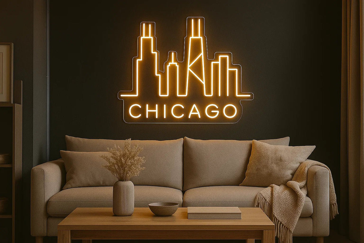 Chicago City Skyline Neon Sign - CityNeon