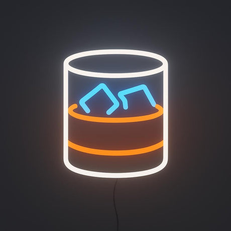 Custom Neon Bar Sign – Whiskey Glass LED Light – Personalized Cocktail Neon for Man Cave Wall Decor or Bachelor Party, Whiskey lover Gift - CityNeon