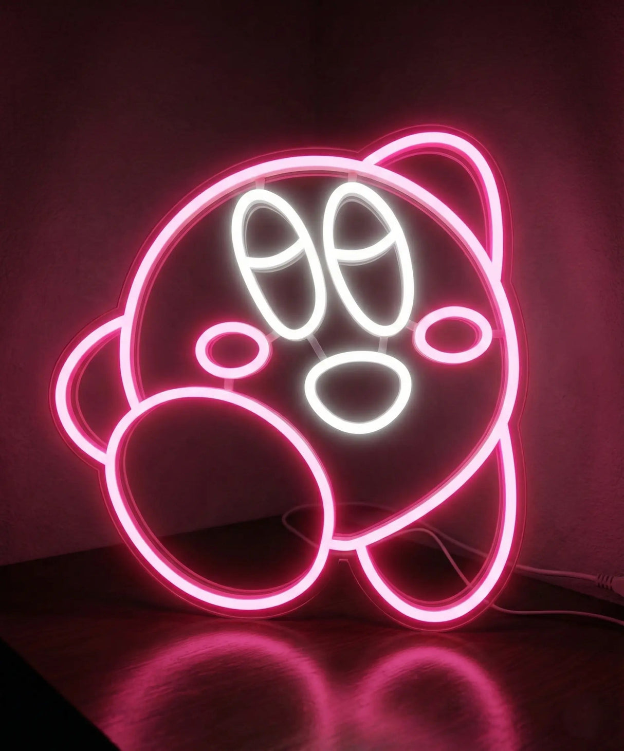 Cute Anime Neon Sign – Kirby - Inspired LED Neon Light for Kids Room & Gaming Setup - CityNeon