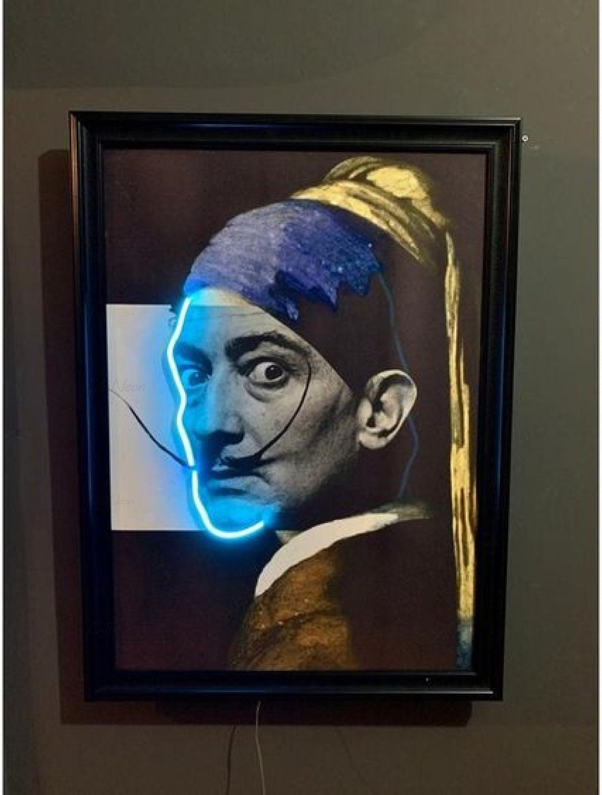 Dali Pop Surrealism Neon Art - Neon Sign Wall Art, Modern Painting on Canvas, Vintage Poster for Home Gallery Lighting, Club & Bar Décor - CityNeon