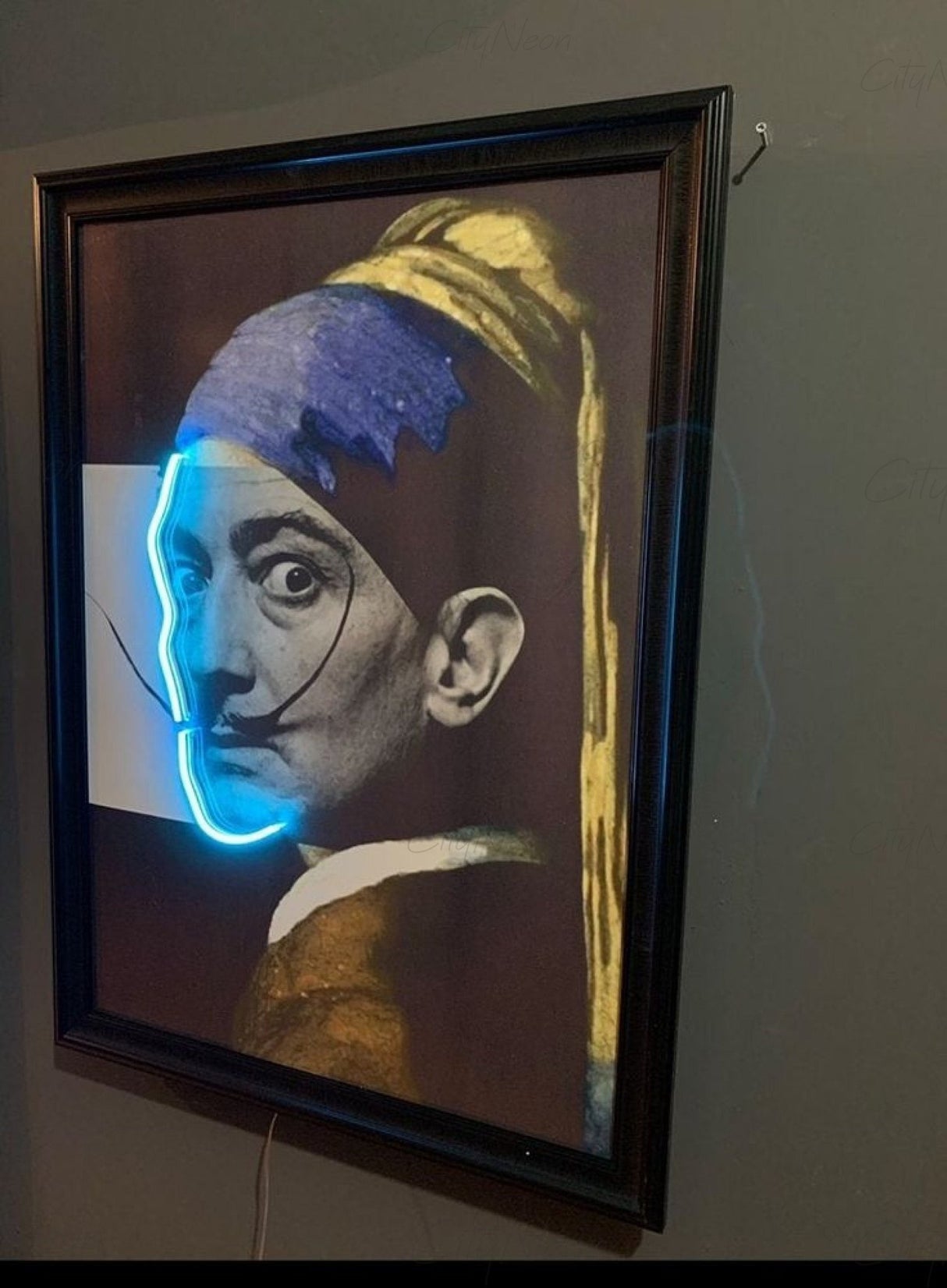 Dali Pop Surrealism Neon Art - Neon Sign Wall Art, Modern Painting on Canvas, Vintage Poster for Home Gallery Lighting, Club & Bar Décor - CityNeon