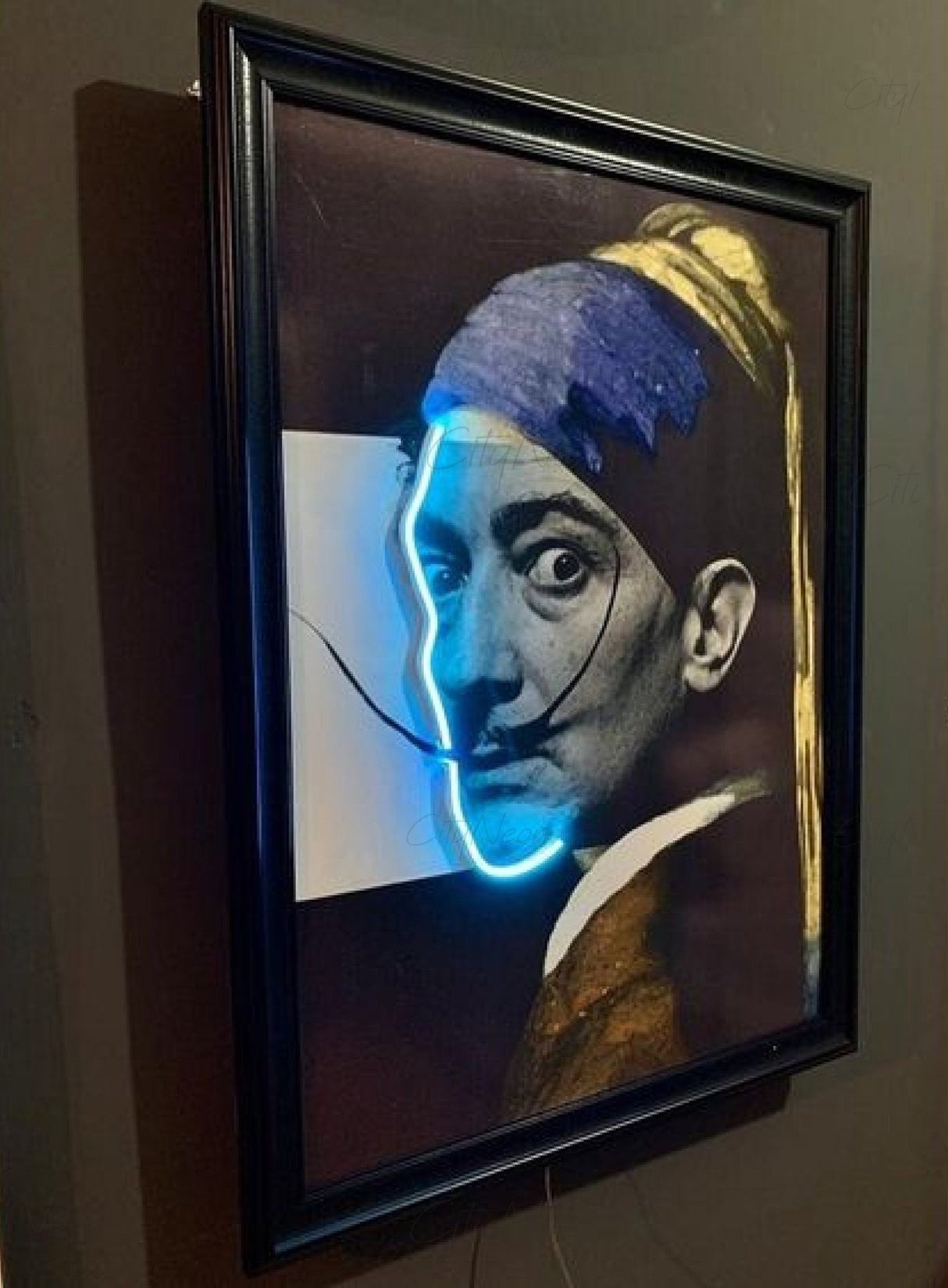 Dali Pop Surrealism Neon Art - Neon Sign Wall Art, Modern Painting on Canvas, Vintage Poster for Home Gallery Lighting, Club & Bar Décor - CityNeon