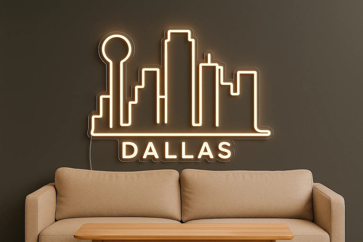 Dallas City Skyline Neon Sign - CityNeon