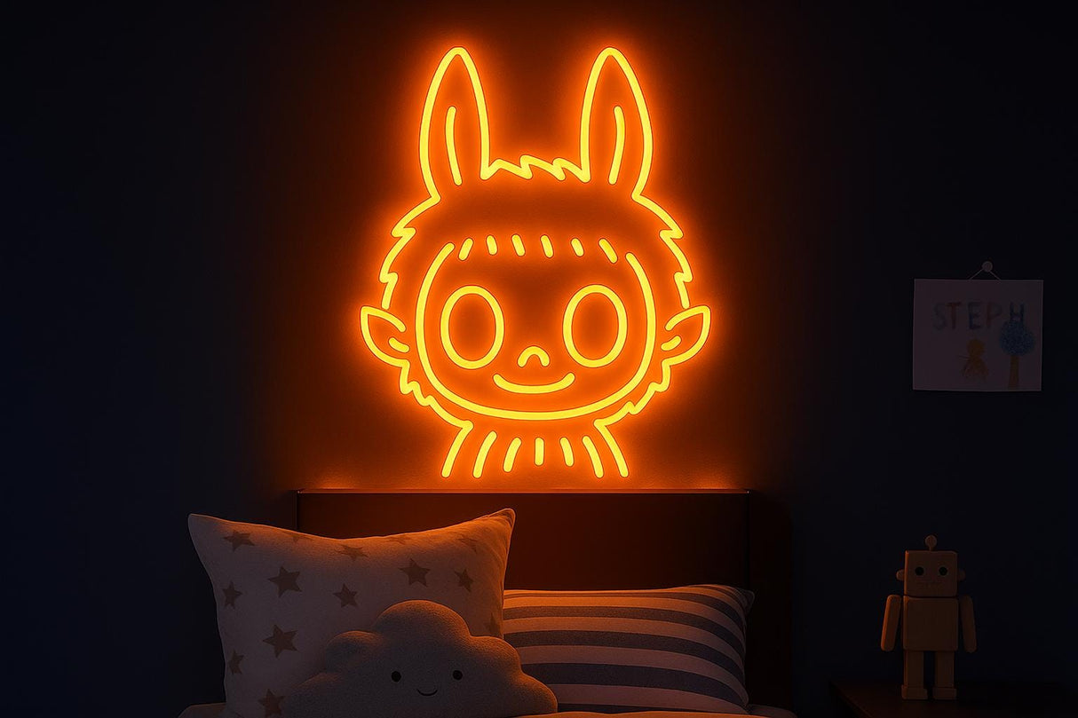 Friendly Monster LED Neon Sign – Cute Wall Light for Kids Room | Custom Cartoon Lamp | Soft Night Light for Boys & Girls | Nursery Decor - CityNeon