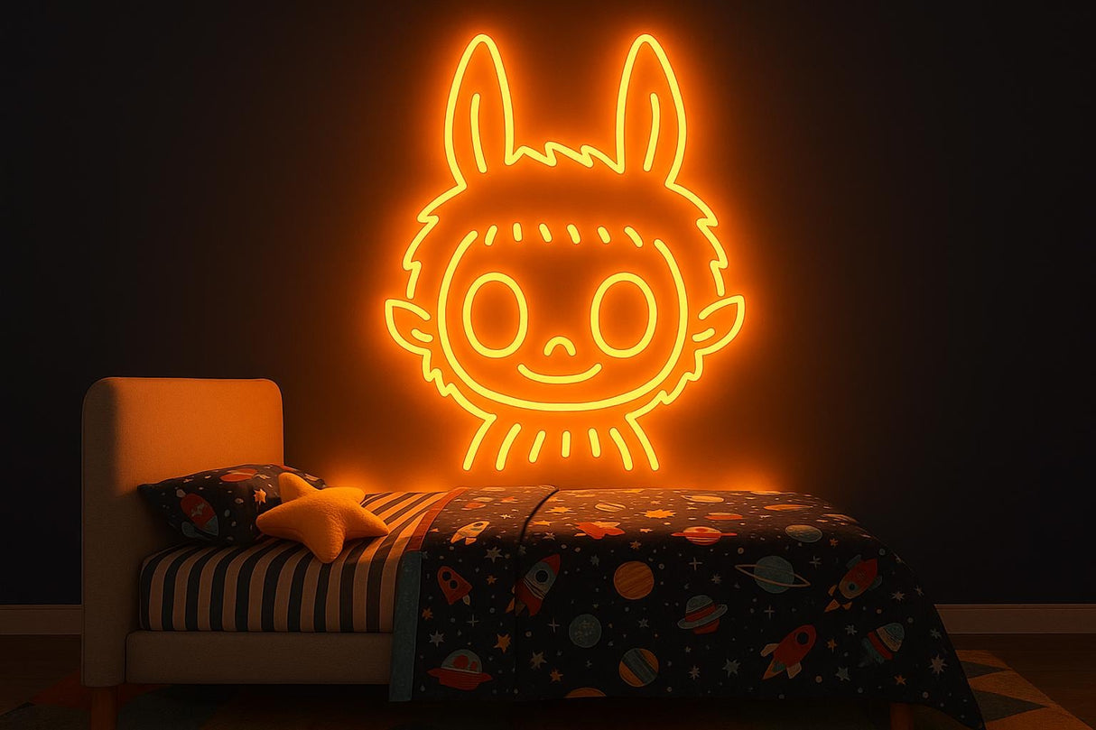 Friendly Monster LED Neon Sign – Cute Wall Light for Kids Room | Custom Cartoon Lamp | Soft Night Light for Boys & Girls | Nursery Decor - CityNeon