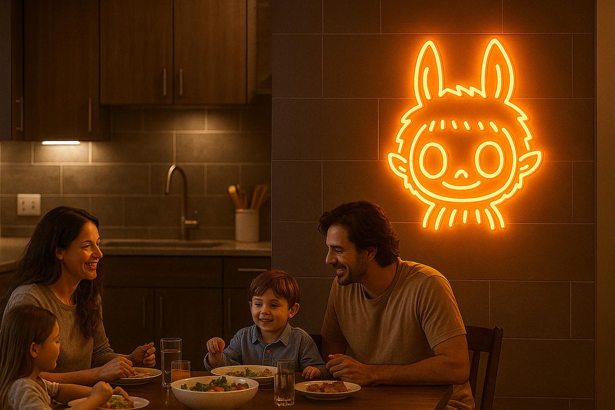 Friendly Monster LED Neon Sign – Cute Wall Light for Kids Room | Custom Cartoon Lamp | Soft Night Light for Boys & Girls | Nursery Decor - CityNeon