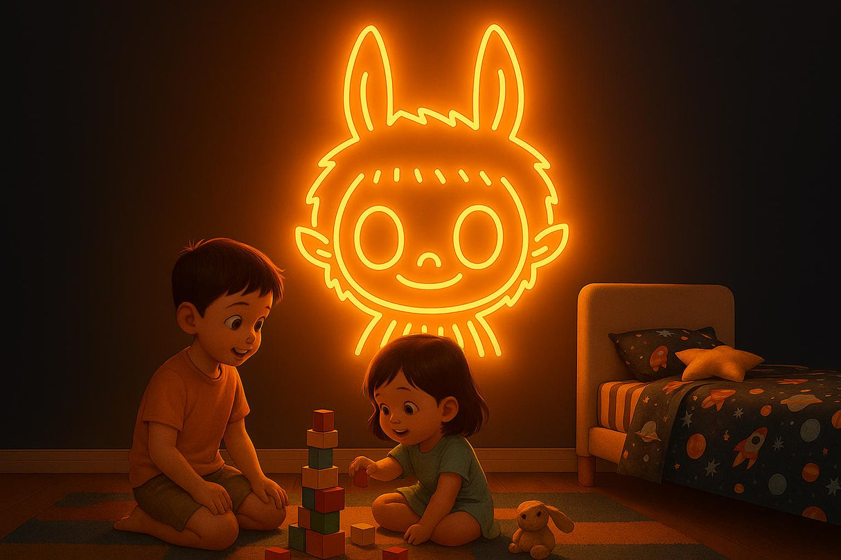 Friendly Monster LED Neon Sign – Cute Wall Light for Kids Room | Custom Cartoon Lamp | Soft Night Light for Boys & Girls | Nursery Decor - CityNeon