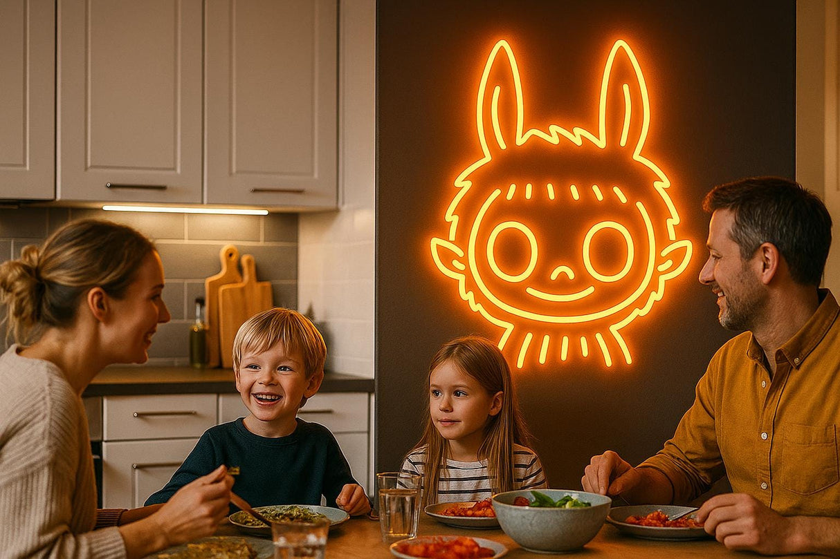 Friendly Monster LED Neon Sign – Cute Wall Light for Kids Room | Custom Cartoon Lamp | Soft Night Light for Boys & Girls | Nursery Decor - CityNeon