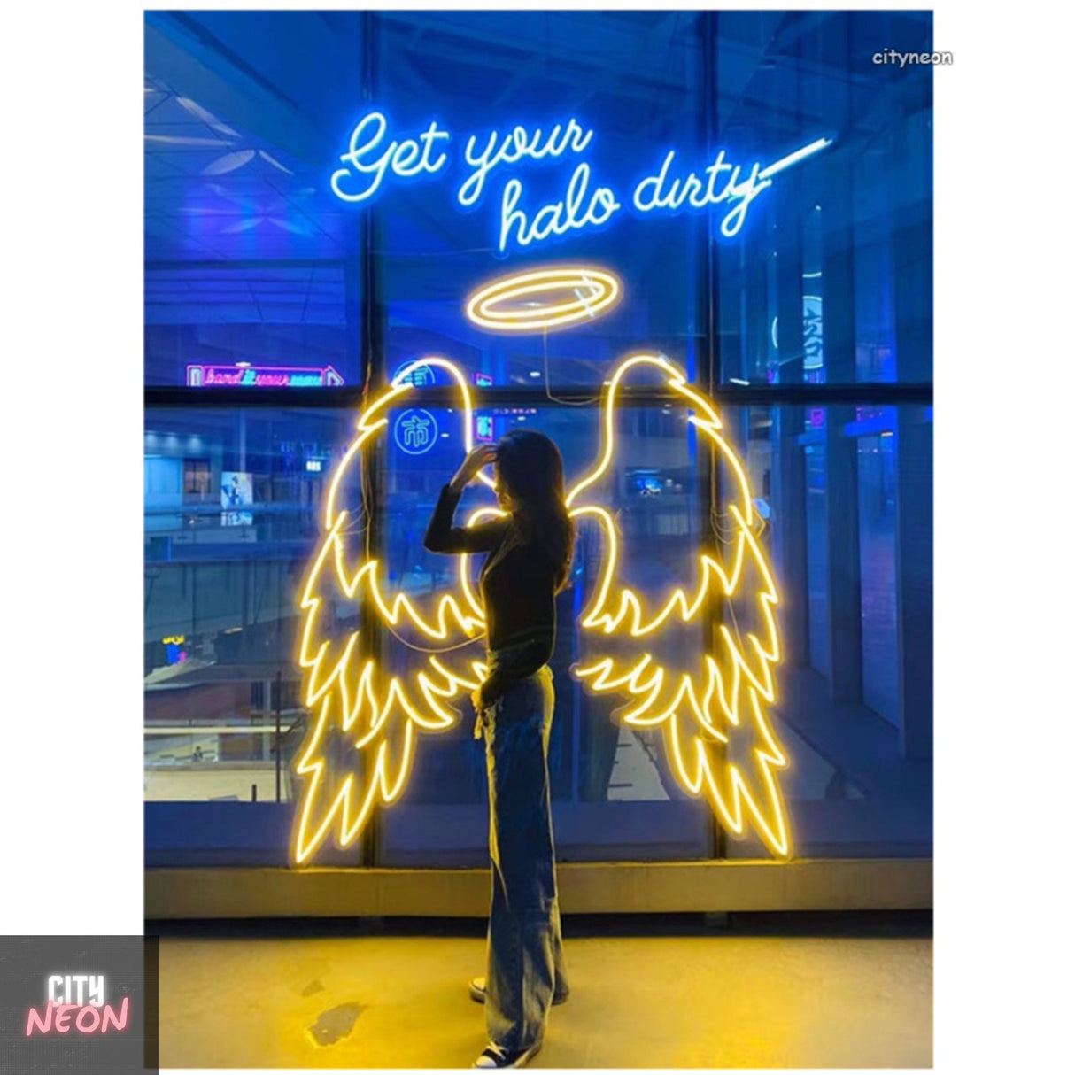 Get your halo dirty wings, neon wings, led wings - CityNeon