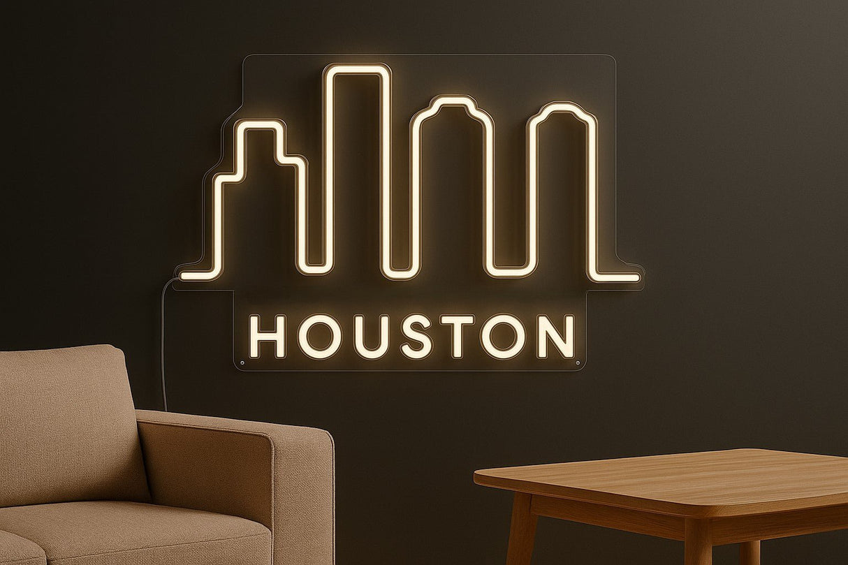 Houston City Skyline Neon Sign - CityNeon