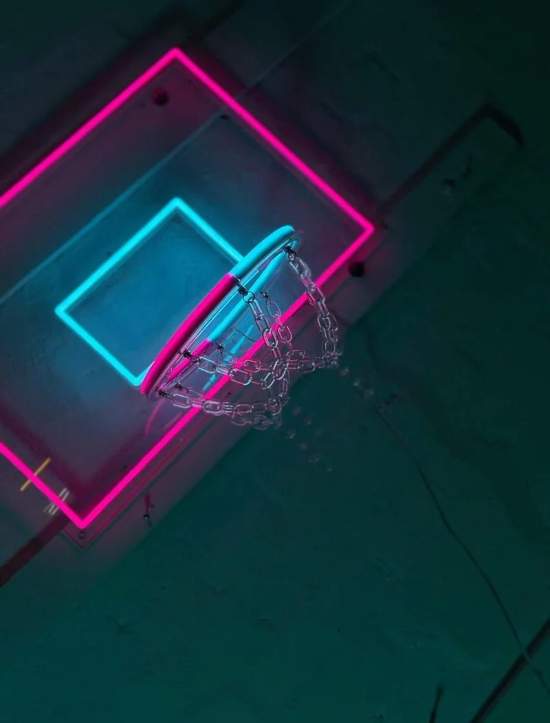 LED Basketball Hoop Neon Art – Real Glowing Backboard Wall Decor | Gift Idea | Man Cave, Studio or Teen Room Light | Custom Colors - CityNeon