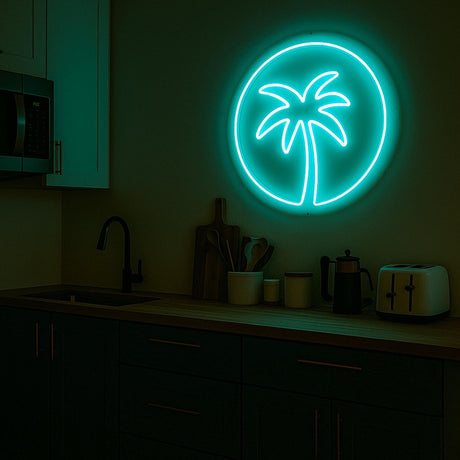 Palm Tree Neon Sign: Tropical LED Wall Decor - Beach Vibes - CityNeon