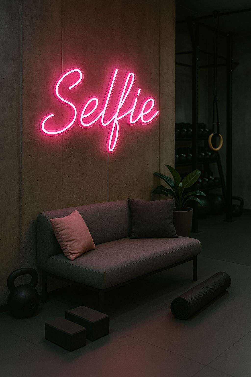 Selfie Neon Sign for Beauty Salon, Photo Booth, Makeup Room, Instagram Decor, LED Light Up Wall Sign for Events, Glam Bar & Studio - CityNeon