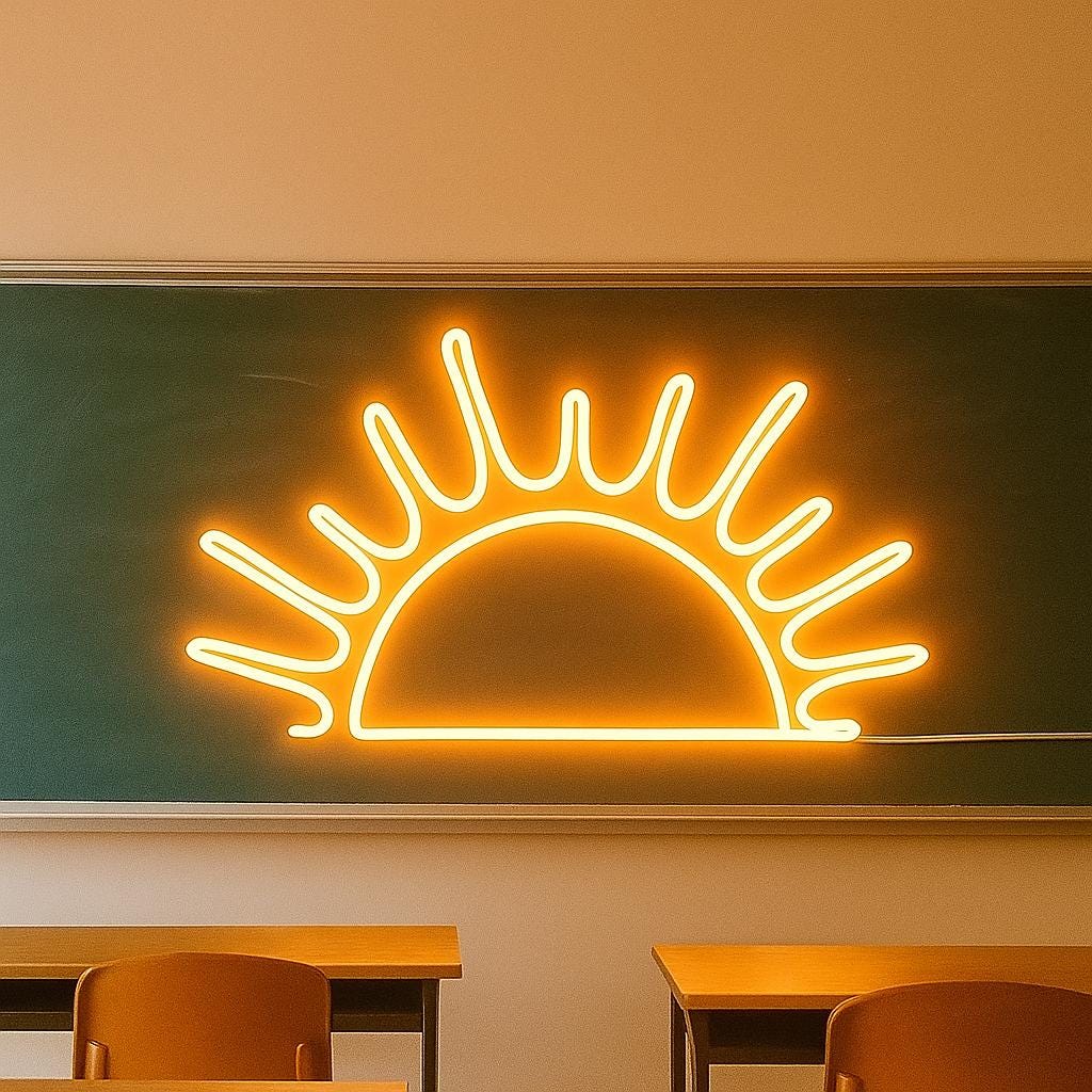 Sun Neon Sign for Wall Decor – Custom LED Light for Kids Room, Nursery, Kitchen, Boho Art Decorations, Wave Ocean Sunset Light - CityNeon