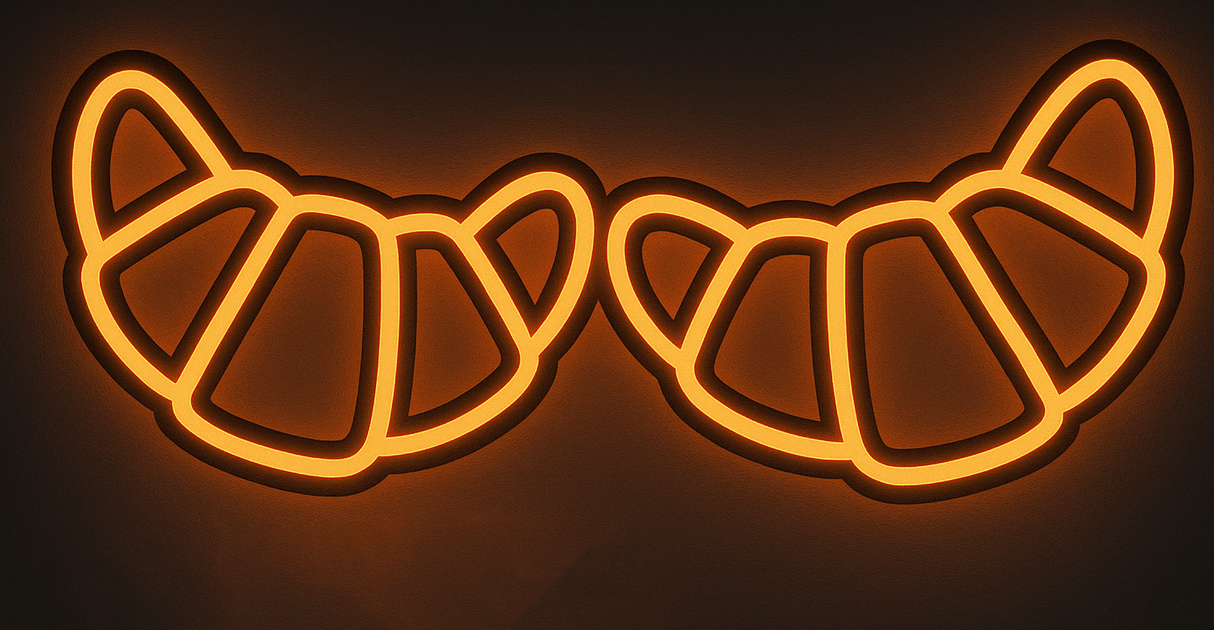 Two Neon Croissants Sign - CityNeon