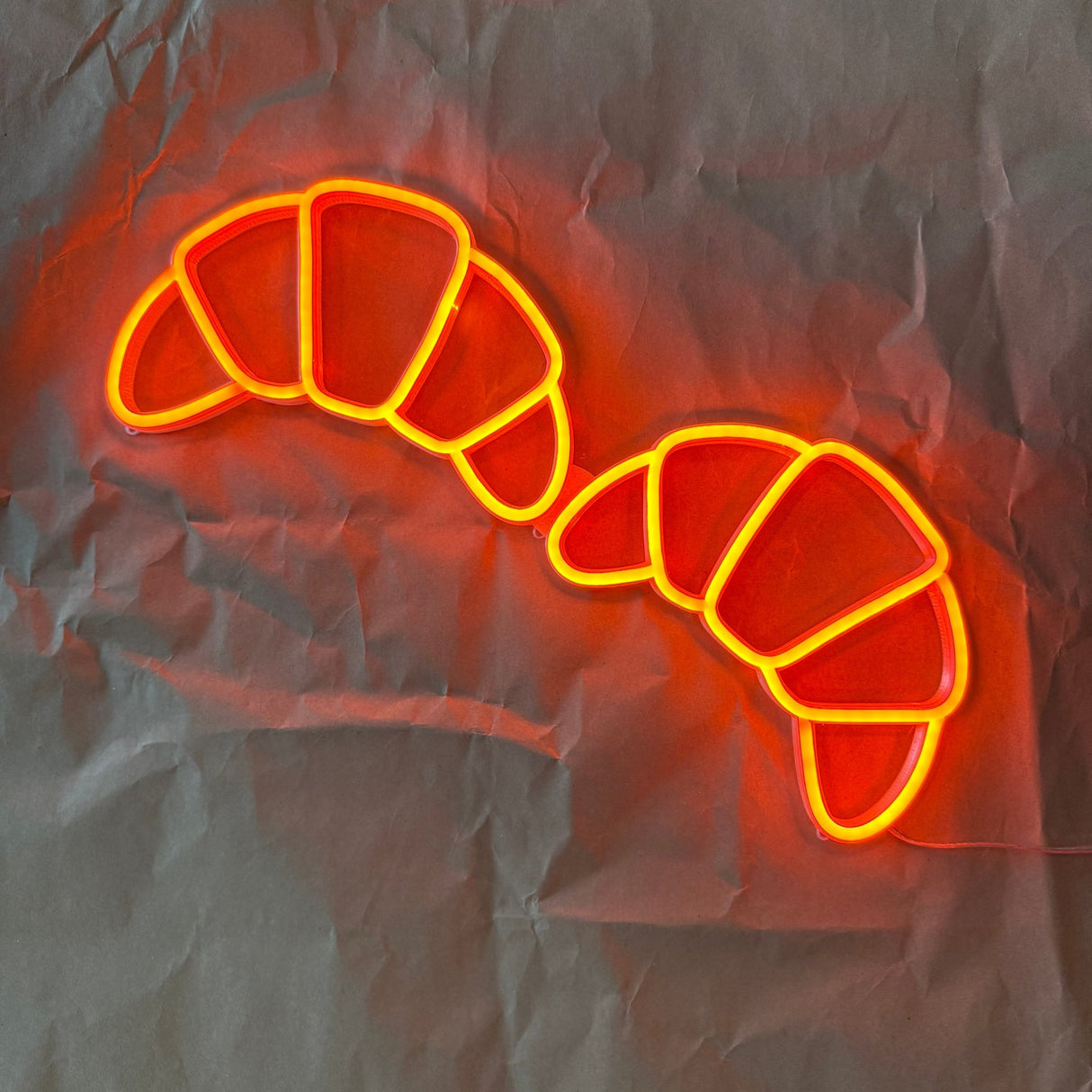 Two Neon Croissants Sign - CityNeon
