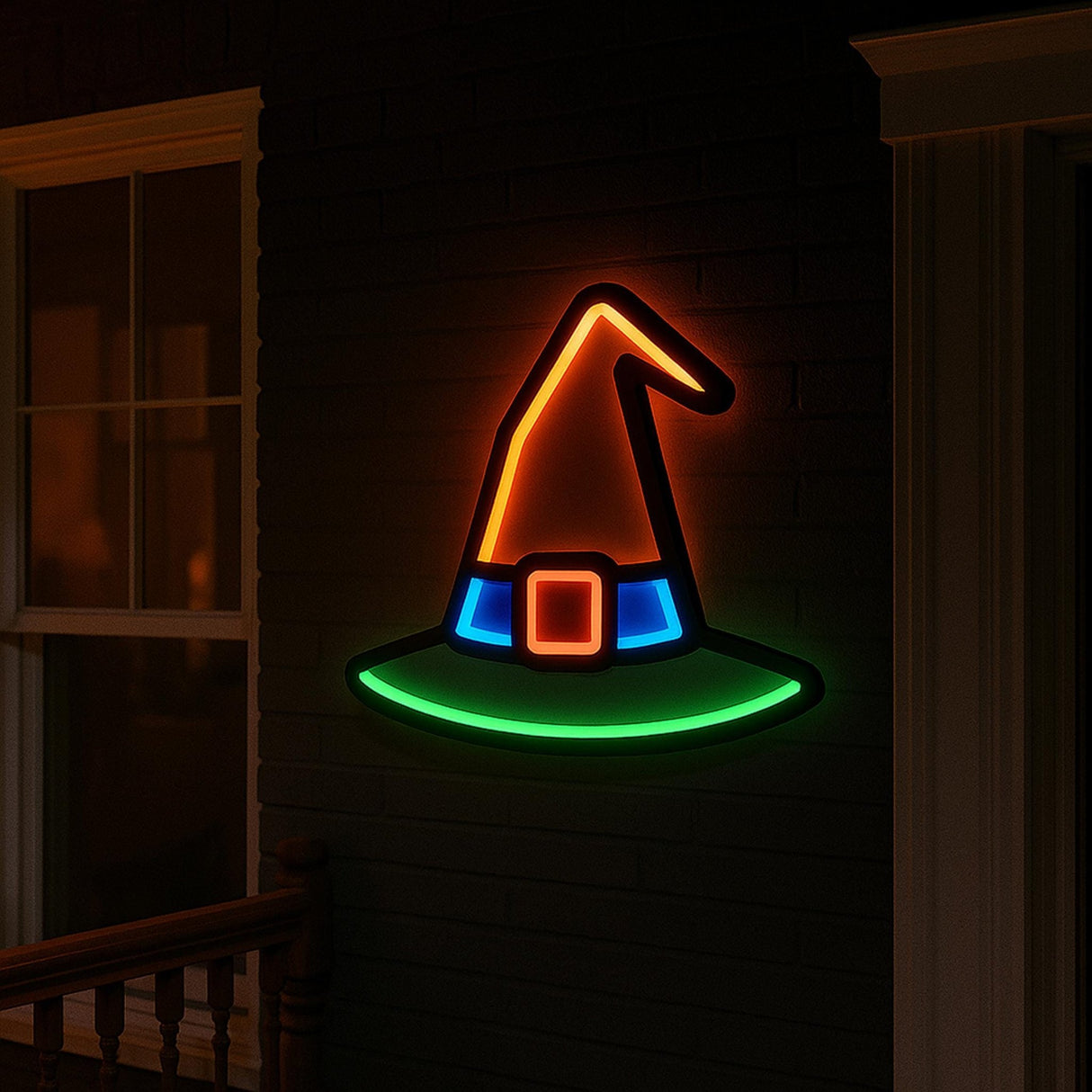 Witch Hat LED Neon Sign – Halloween Wall Decor, Glowing Witch Hat Light, Spooky Neon Halloween Gift, Witch Themed Room Sign - CityNeon