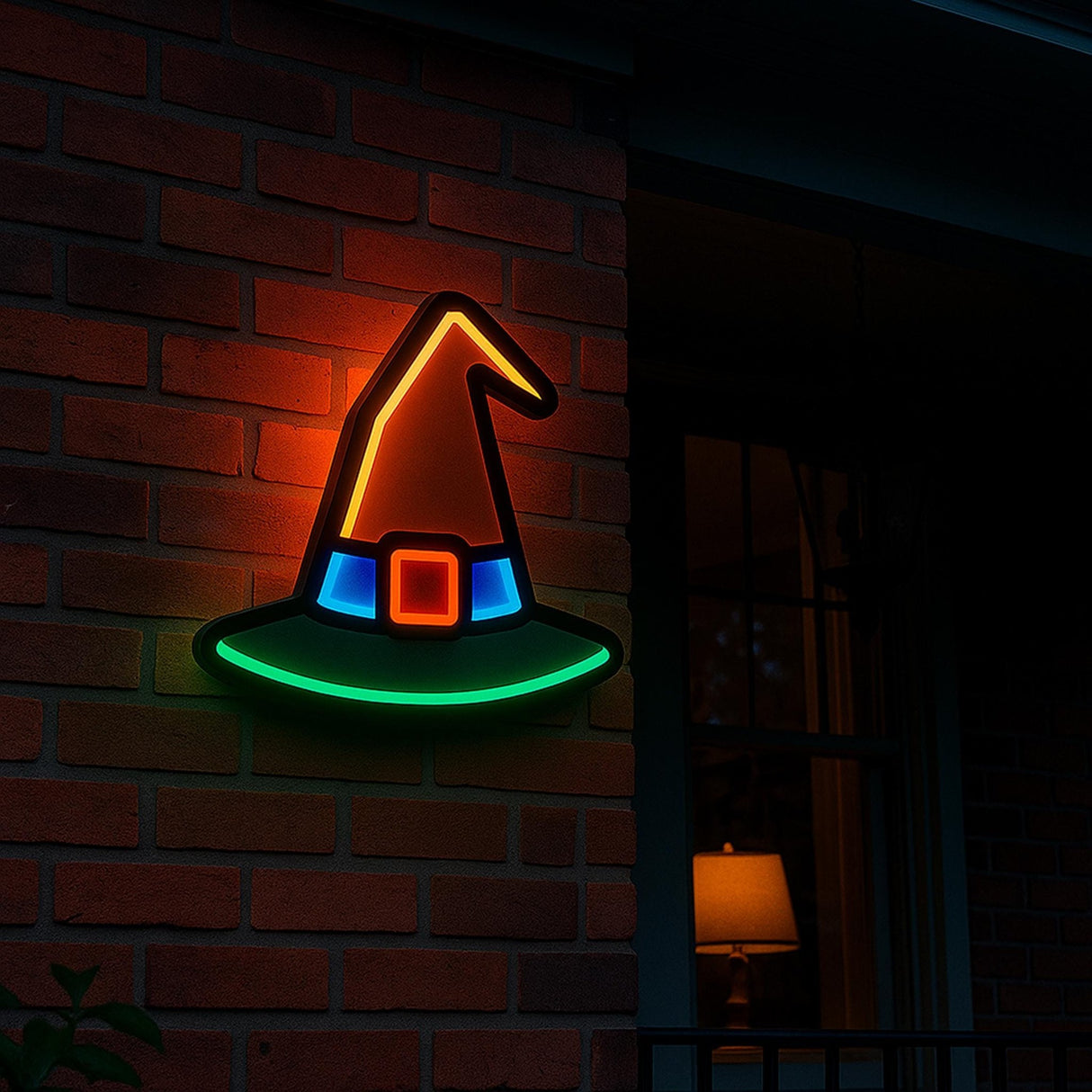 Witch Hat LED Neon Sign – Halloween Wall Decor, Glowing Witch Hat Light, Spooky Neon Halloween Gift, Witch Themed Room Sign - CityNeon