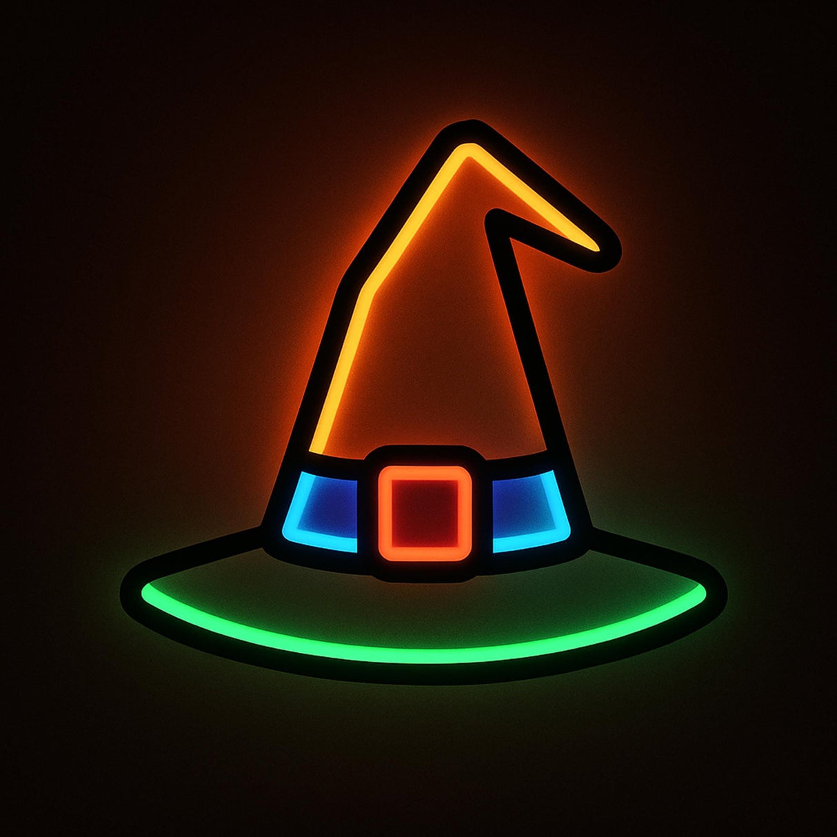 Witch Hat LED Neon Sign – Halloween Wall Decor, Glowing Witch Hat Light, Spooky Neon Halloween Gift, Witch Themed Room Sign - CityNeon