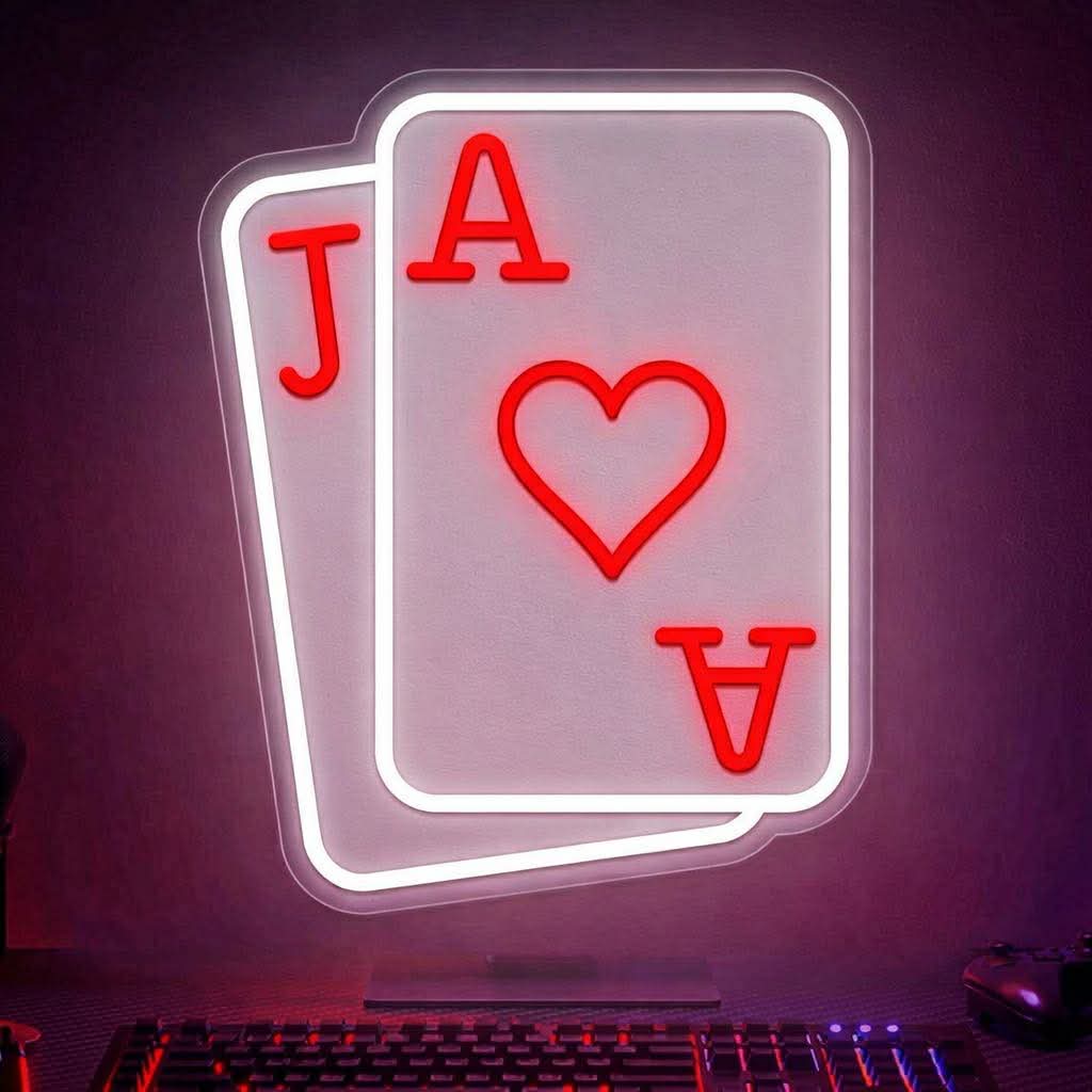Ace of Hearts LED Neon Sign - CityNeon