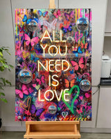 All You Need Is Love - graffiti art modern art painting - CityNeon