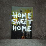 American Gothic Neon Sign: Home Sweet Home Canvas Art - CityNeon