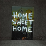 American Gothic Neon Sign: Home Sweet Home Canvas Art - CityNeon