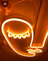 Ancient face neon sign - CityNeon