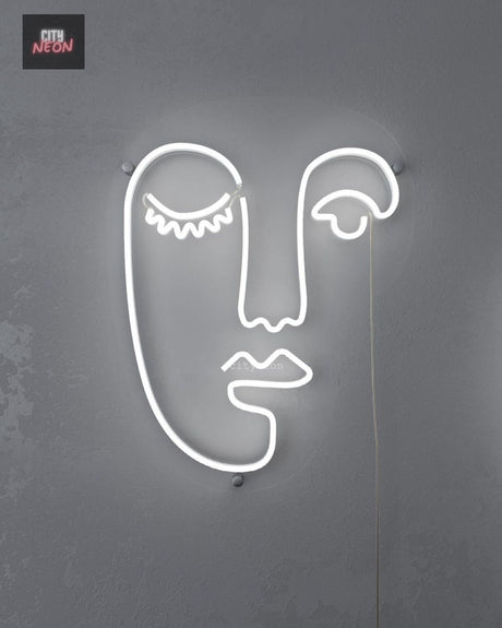 Ancient face neon sign - CityNeon