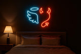 Angel and Devil Neon Sign: Romantic LED Wall Decor - CityNeon