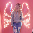 Аngel wings and halo neon sign custom - Wings neon sign, Angel neon light, custom neon sign, wings backdrop, - CityNeon