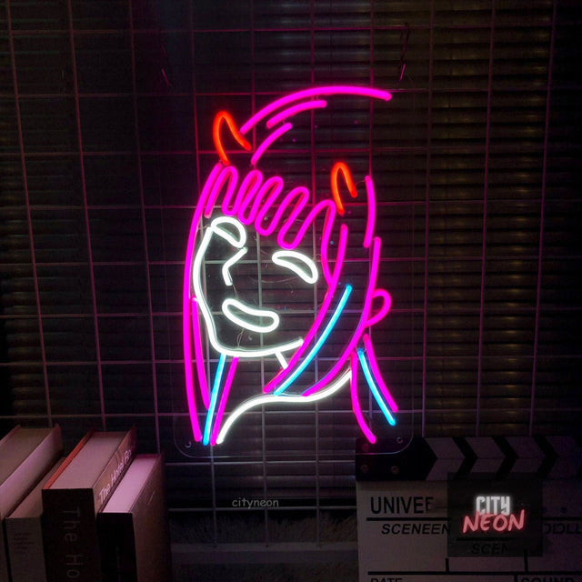 Anime neon sign - game room decor, custom neon sign, Wall Decor - CityNeon