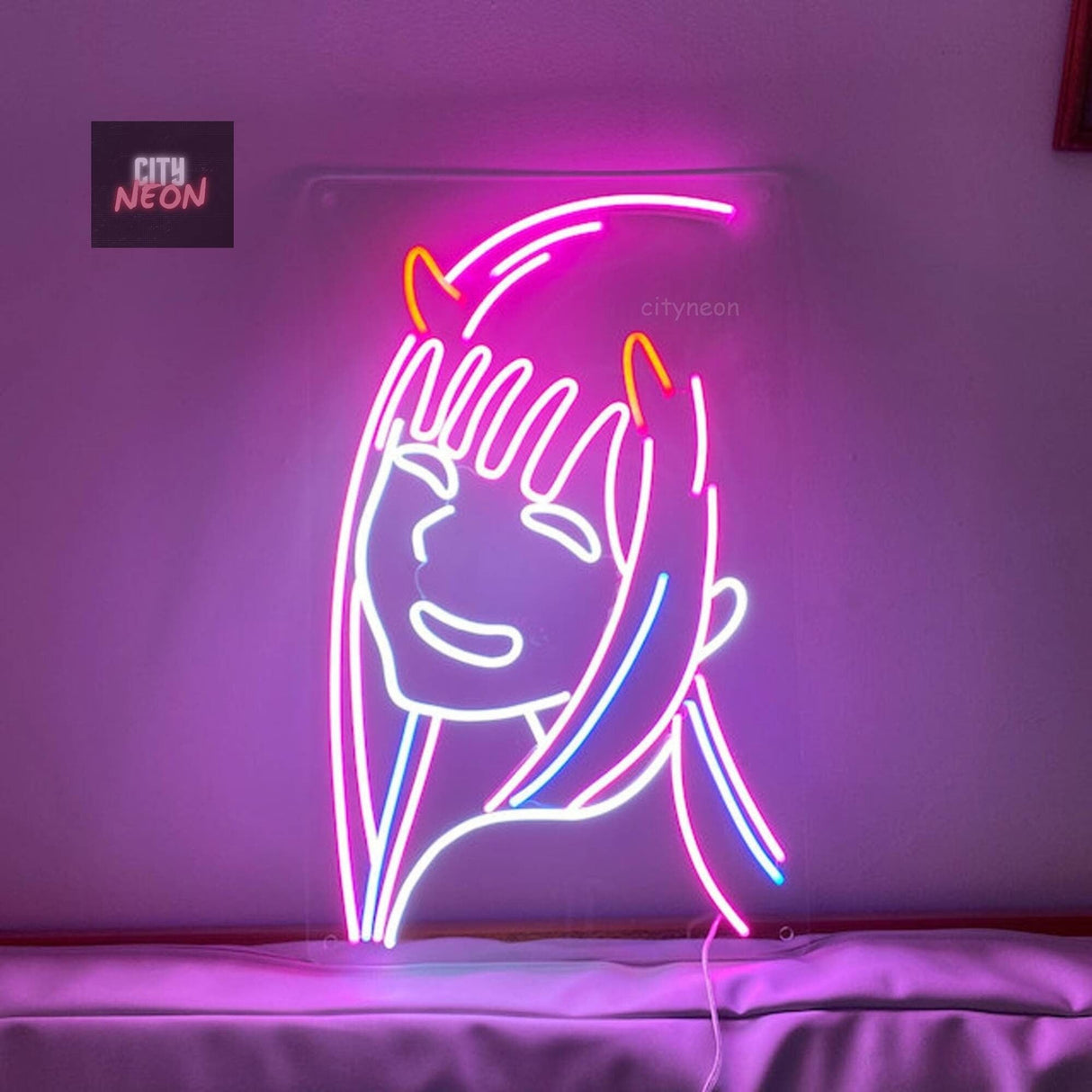 Anime neon sign - game room decor, custom neon sign, Wall Decor - CityNeon