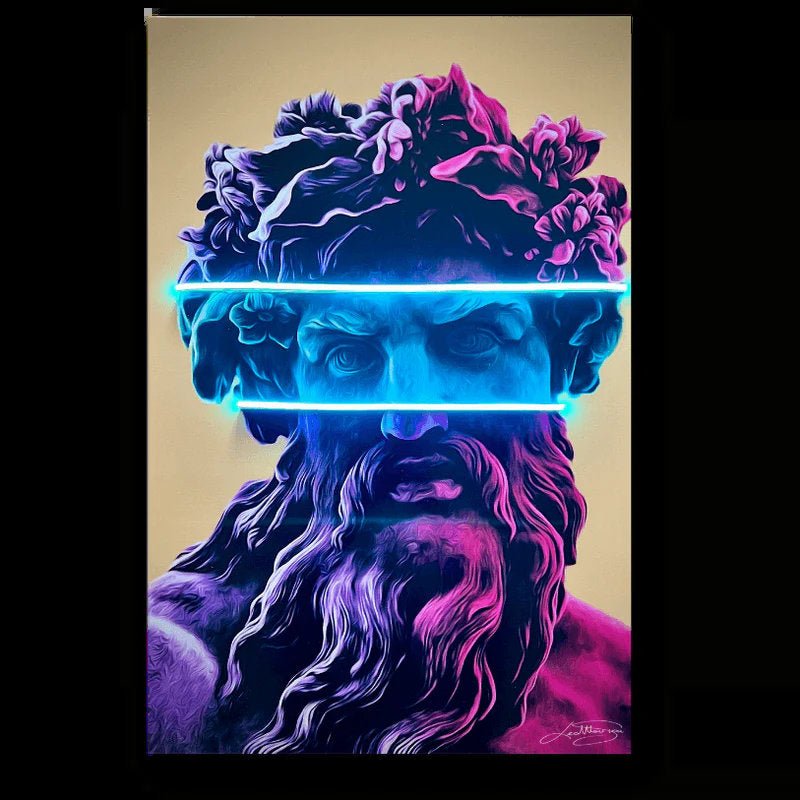 Antique Zeus Painting Neon Sign - CityNeon