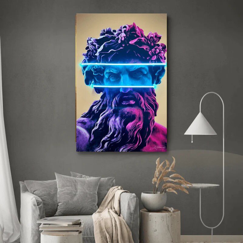 Antique Zeus Painting Neon Sign - CityNeon