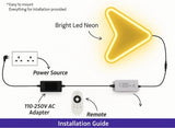Arrow Neon Sign: LED Bar Light, Party Decor, Wayfinding - CityNeon