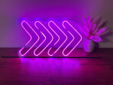 Arrow Pointer LED Neon Sign - Acrylic Party and Event Neon Sign, Bar LED Decor, Directional Light for Photo Backdrops and Wayfinding Light - CityNeon