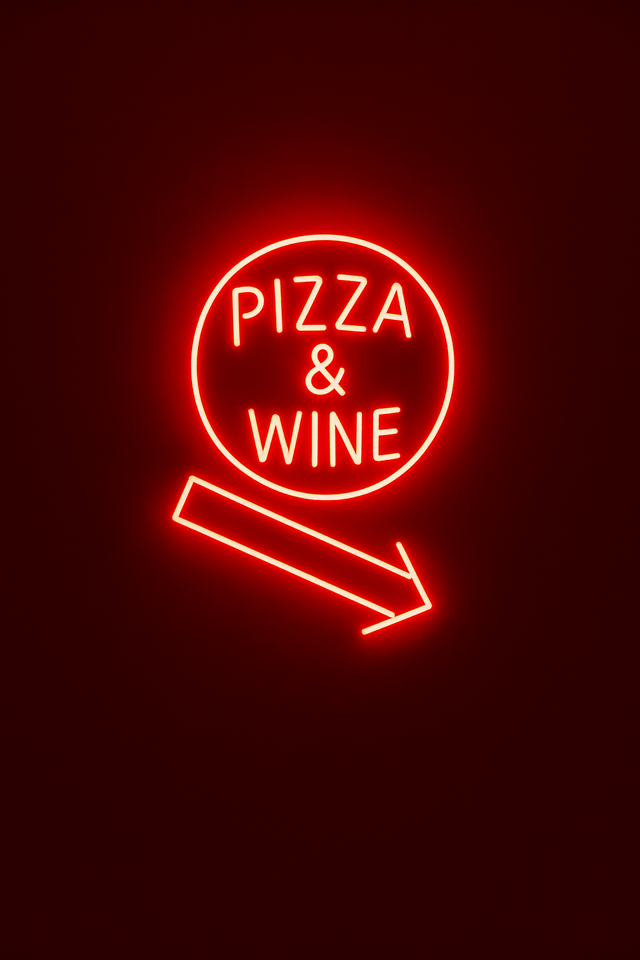 Bar and Wine outdoor hanging sign - CityNeon