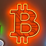 Bitcoin Wall Art neon sign - Handcrafted LED Neon Lamp for Crypto Enthusiasts and Traders - Custom Crypto Wall Art for Bedroom, Office, Home - CityNeon