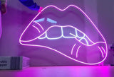 Biting Lip Neon Sign | Sexy Neon Light | Bedroom Neon Sign - CityNeon