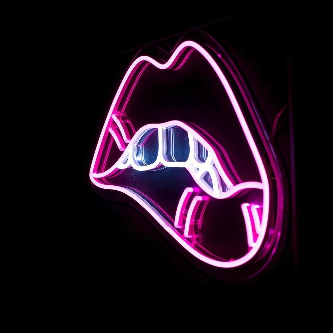 Biting Lip Neon Sign | Sexy Neon Light | Bedroom Neon Sign - CityNeon