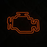 Check Engine Neon Sign - Garage Wall Sign, Gift for Dad, Man Cave Neon Lamp - CityNeon