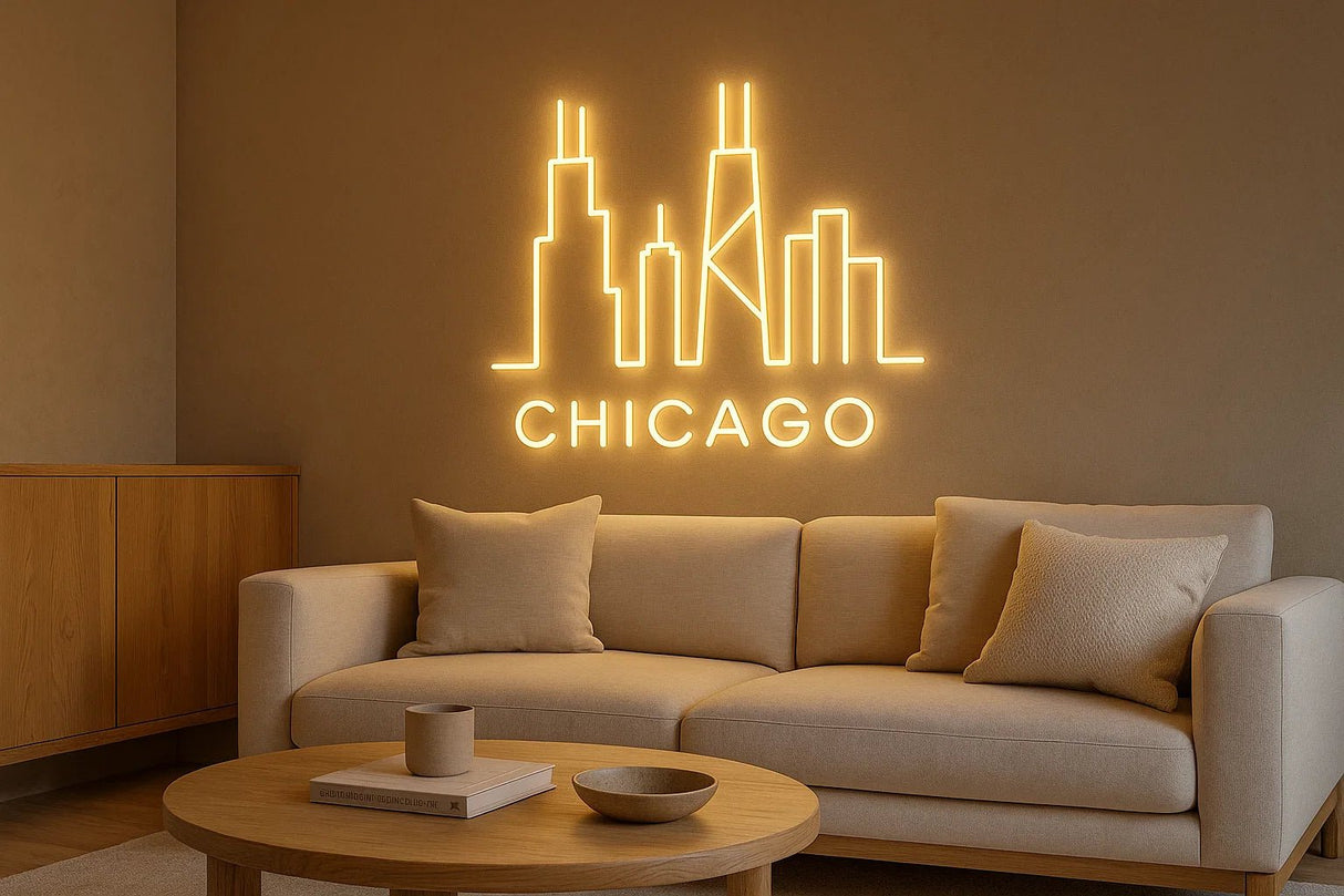 Chicago City Skyline Neon Sign - CityNeon