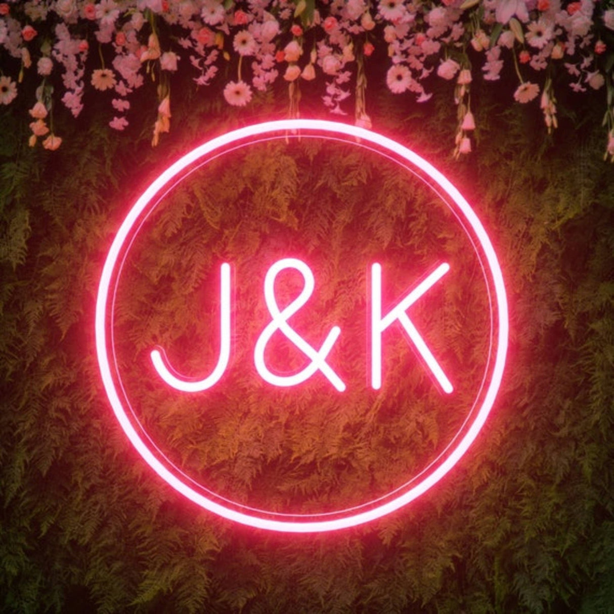 Circle Initials Neon Sign - Wedding neon sign, Wedding Sign, Custom Neon Signs, LED Neon Sign, LED Neon - CityNeon