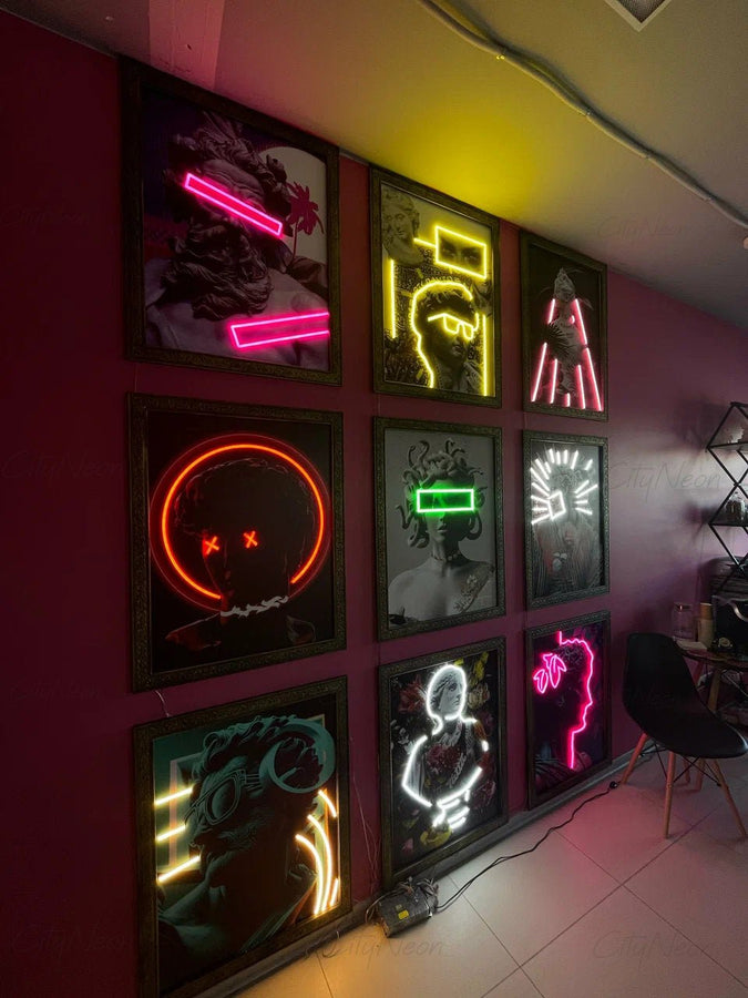 Neon Contemporary Art: Modern Neon Painting and Wall Art for Unique ...