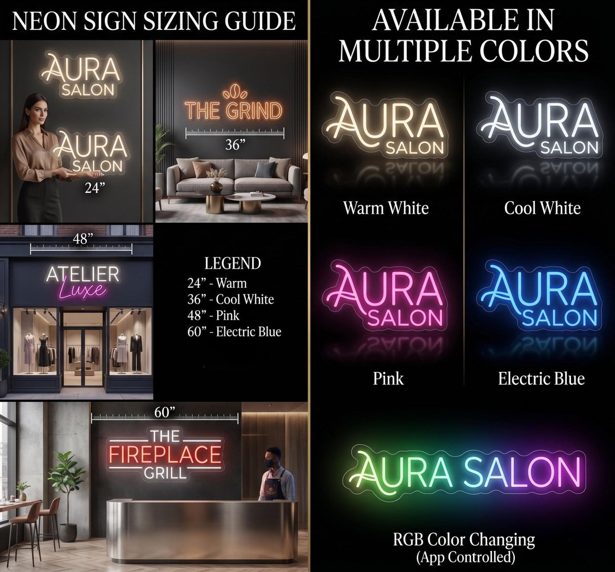 Custom Business Logo Sign LED Neon Storefront Sign Acrylic Logo Sign Upload Your Logo Commercial Wall Sign - CityNeon
